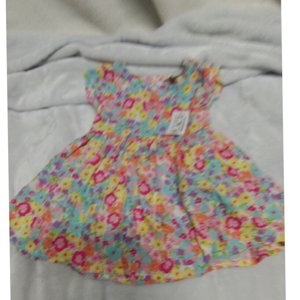 The Children's Place Floral Dress Summer Casual Outfit Toddler Girl 6-9M - Picture 9 of 10